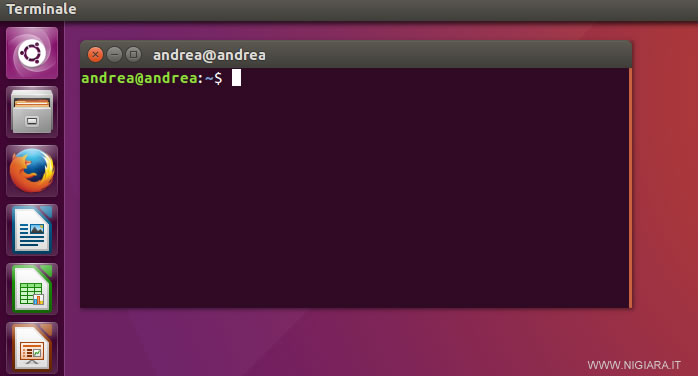 il terminale ( o riga comando ) di Linux Ubuntu