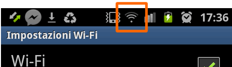 il simbolo della rete Wi-Fi