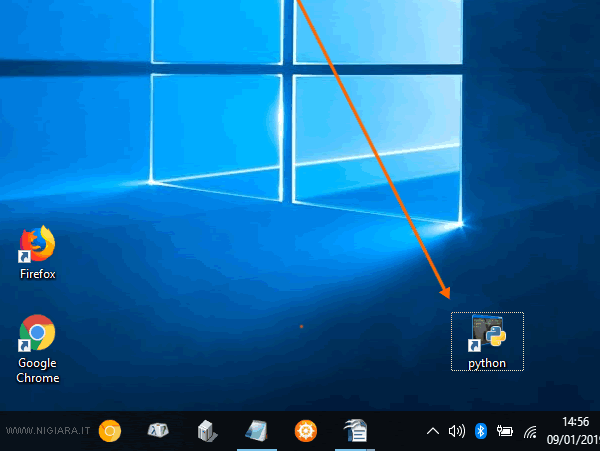 il nuovo collegamento è stato aggiunto sul desktop di Windows
