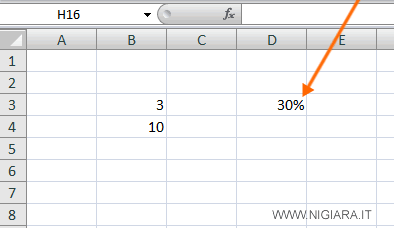 come calcolare un valore percentuale su Excel