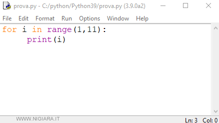 come fare un ciclo in Python