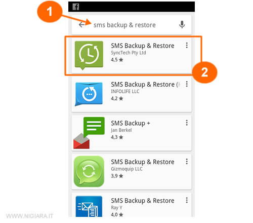 scarica l'applicazione SMS Backup & Restore per Android