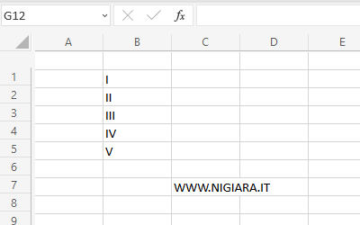 come convertire i numeri in numeri romani su Excel