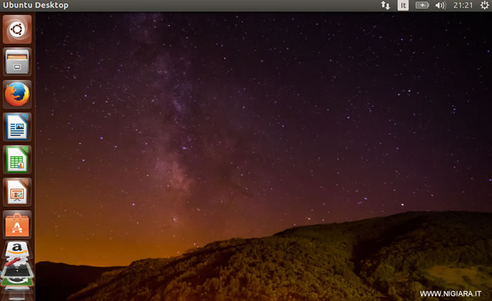 il nuovo sfondo dietro la scrivania di Ubuntu