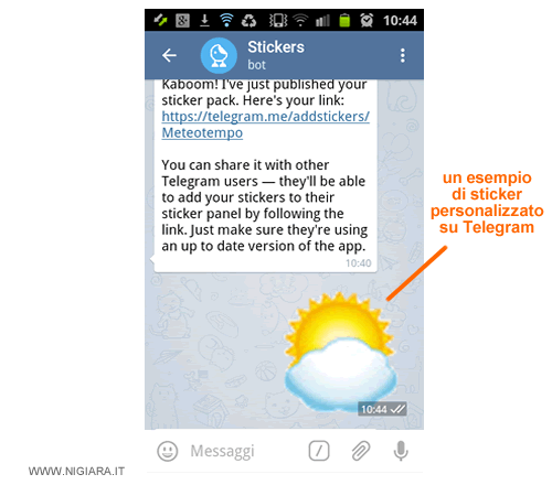 come creare gli sticker personalizzati su Telegram