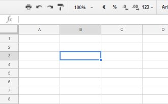 un esempio di foglio di calcolo o spreadsheet