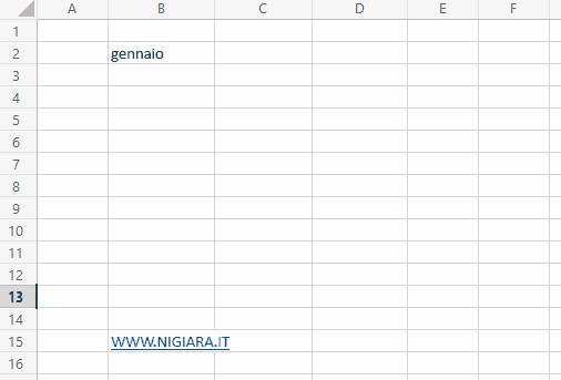 esempio di inserimento automatico dei mesi su Excel
