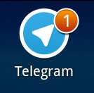 la notifica grafica del messaggio in arrivo su Telegram