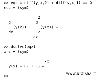 come calcolare un'equazione differenziale del primo o secondo ordine