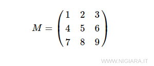 esempio di matrice 3x3
