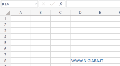 un esempio di digitazione su Excel