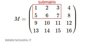 la matrice rettangolare 2x3