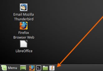 il pannello di Linux Mint è la barra in fondo allo schermo 