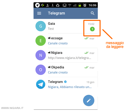 come vedere i messaggi in arrivo su Telegram