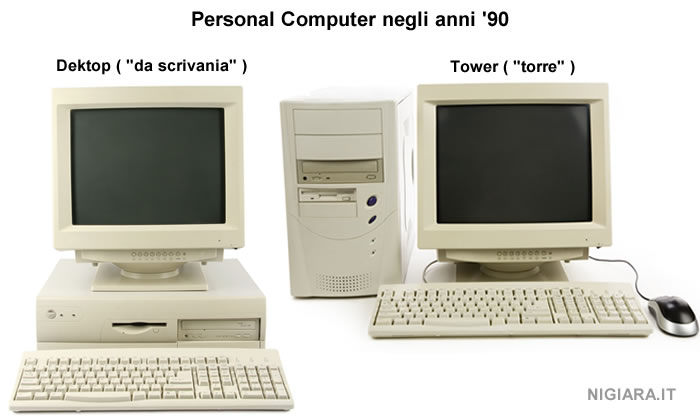 vecchi personal computer desktop e tower