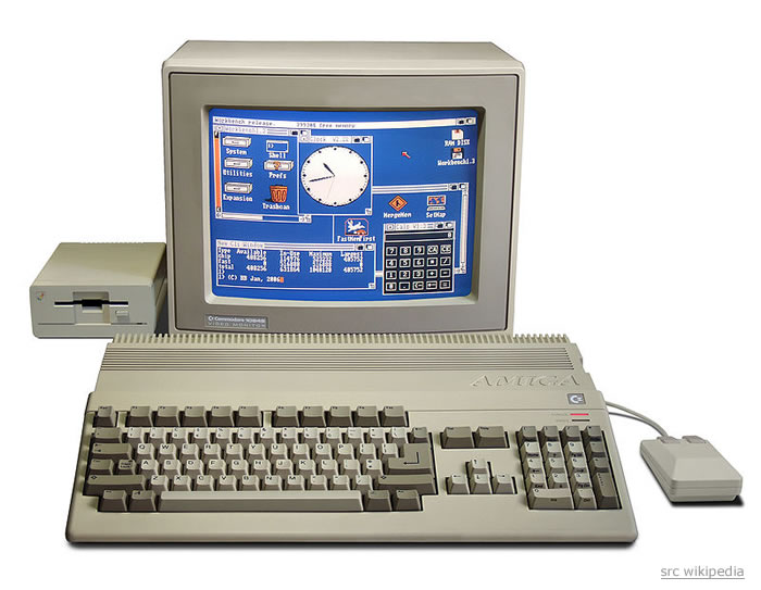 il modello di Amiga500 degli anni Ottanta